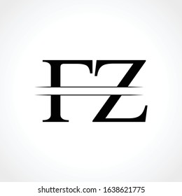 Initial Letter FZ Logo Design Vector Template. Creative Linked Modern FZ Logo Vector