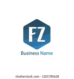 Initial Letter FZ Logo Template Design