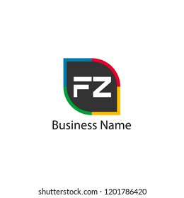 Initial Letter FZ Logo Template Design