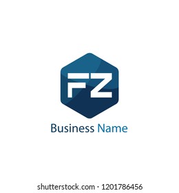 Initial Letter FZ Logo Template Design