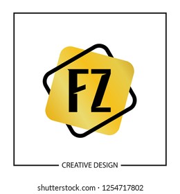 Initial Letter FZ Logo Template Design