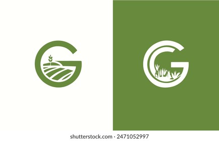 Initial Letter G Agriculture Logo Design Vector EPS10