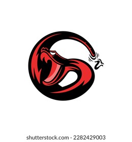Letra inicial g logotipo creativo de la víbora de serpiente animal