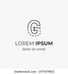 initial letter G with architecture element. logo for company