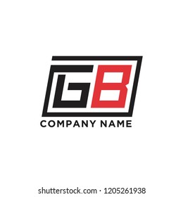 Initial letter G B logo template vector