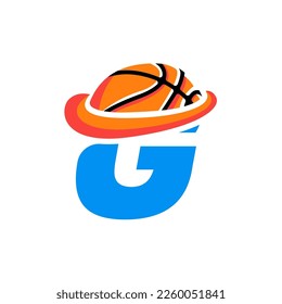 Initial Letter G Basketball Logo Concept