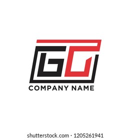 Initial letter G C logo template vector