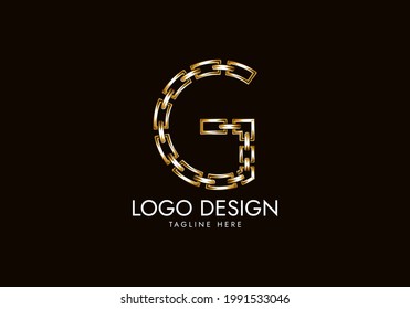 Initial Letter G Chain Logo Vector, elegant design