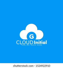 initial letter G cloud logo vector. illustration designs, templates, business, education, technology, ideas, creative