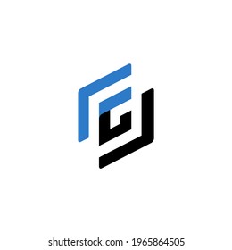 Logotipo de diseño de la letra inicial G