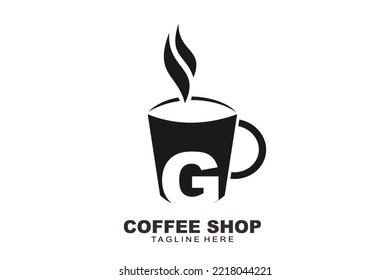 logotipo inicial de la tienda de café de la letra G