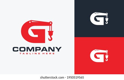 initial letter G crane logo	