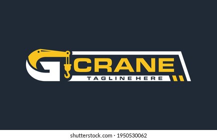 Initial Letter G Crane Logo	