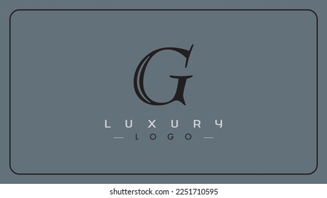 Letra inicial G diseño de logotipo de lujo creativo.