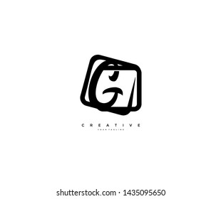 Initial Letter G Creative Modern Linked Square Shape Logotype