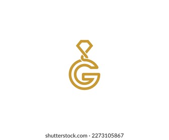 initial Letter G Diamond Logo Concept icon sign symbol Design Element. Jewelry, Jewellery Logotype. Vector illustration template