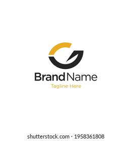Initial letter G and eye logo design concept, eye shape logo, G and eye, vector logo template