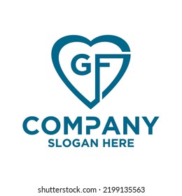 Anfangsbuchstabe G F Logo, Vektordesign-Vorlage