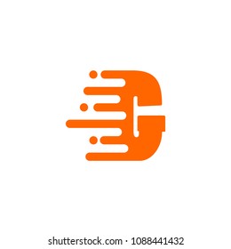 Initial Letter G Fast Speed Logo Design Template