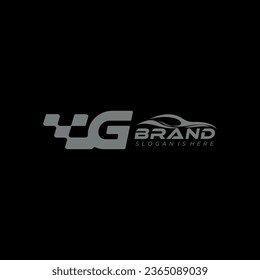 Initial Letter G With Flag automotive Logo, Initial Letter Logo For Your Company Name, Alphabet Logo Template Ready For Use, Modern Initial Logo