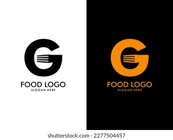 Initial Letter G Food Logo, food logo vector