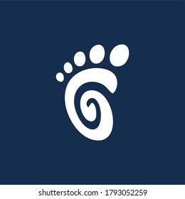 Initial Letter G Foot Logo