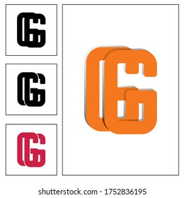 initial letter G and G, GG logo, monogram line art style, design and template