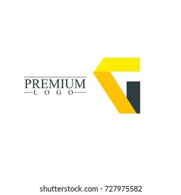 Initial Letter G GI Logo Icon Design Template Elements. Material design logo