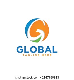 Initial Letter G for Global logo design