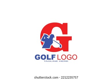 initial letter G golf  logo