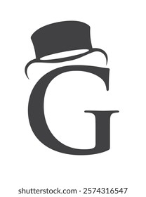 Initial Letter G Hat Logo Concept For Magic Hat Symbol Vector