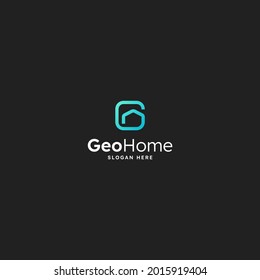 Initial letter G home house sign symbol logo design