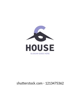 Initial Letter G House Real Estate Logo Design 