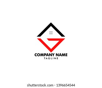 Initial Letter G House Real Estate Logo Design