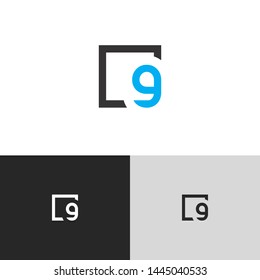 Initial Letter g inside circle lowercase modern logo design template elements. blue letter Isolated on black white grey background. Suitable for business, consulting group company.