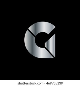 Initial Letter G Isolated Logo Silver