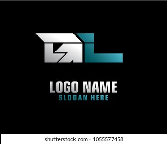 Initial letter G L logo template vector