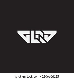 Initial letter G L R D monogram logo template.