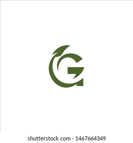 Initial Letter G Leaf Logo