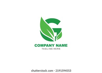 initial Letter G leaf logo