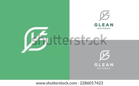 Initial letter G with leaf logo design vector illustration. Letter G with leaf icon design. Suitable for Natural and Health logos,isolated on White background.