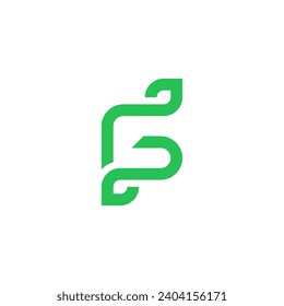 Initial letter G with leaf luxury logo, Green leaf logo template vector design.	
