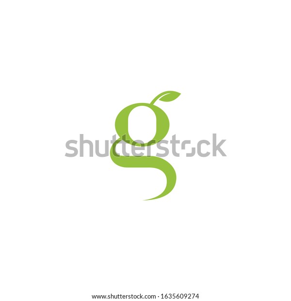 Initial letter G with leaf luxury logo, Green\
leaf logo template vector\
design.