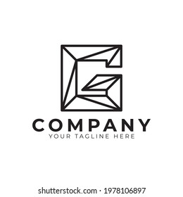 Initial Letter G line logo design. Geometric Line Style. Graphic alphabet symbol. Usable for Business and Branding Logos. Flat Vector Logo Design Ideas Template Element.