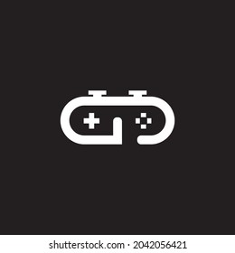 initial letter G line logo design games symbol