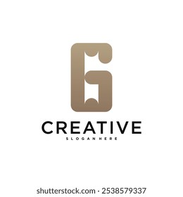 Initial letter G logo, abstract concept design. Premium Vector