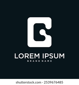 Initial letter G logo, abstract concept design. Premium Vector