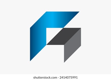 Initial Letter G Logo with an arrow on the side pointing up isolated on White Background. Usable for Business and Branding Logos. Flat Vector Logo Design Template Element.