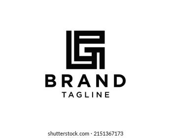 Initial Letter G Logo. Black Line Globe Icon with G Letter inside isolated on White Background. Usable for Business and Branding Logos. Flat Vector Logo Design Template Element.