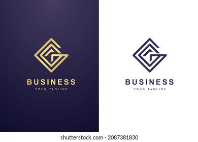 Logotipo de la carta inicial G para empresas o empresas de medios.